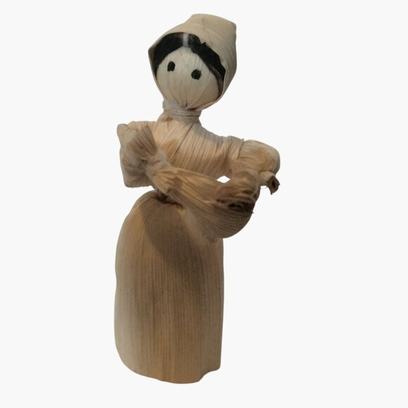 Corn Husk Doll Ornament Handmaids Tale Carrying Harvest Thanksgiving - Picture 1 of 7